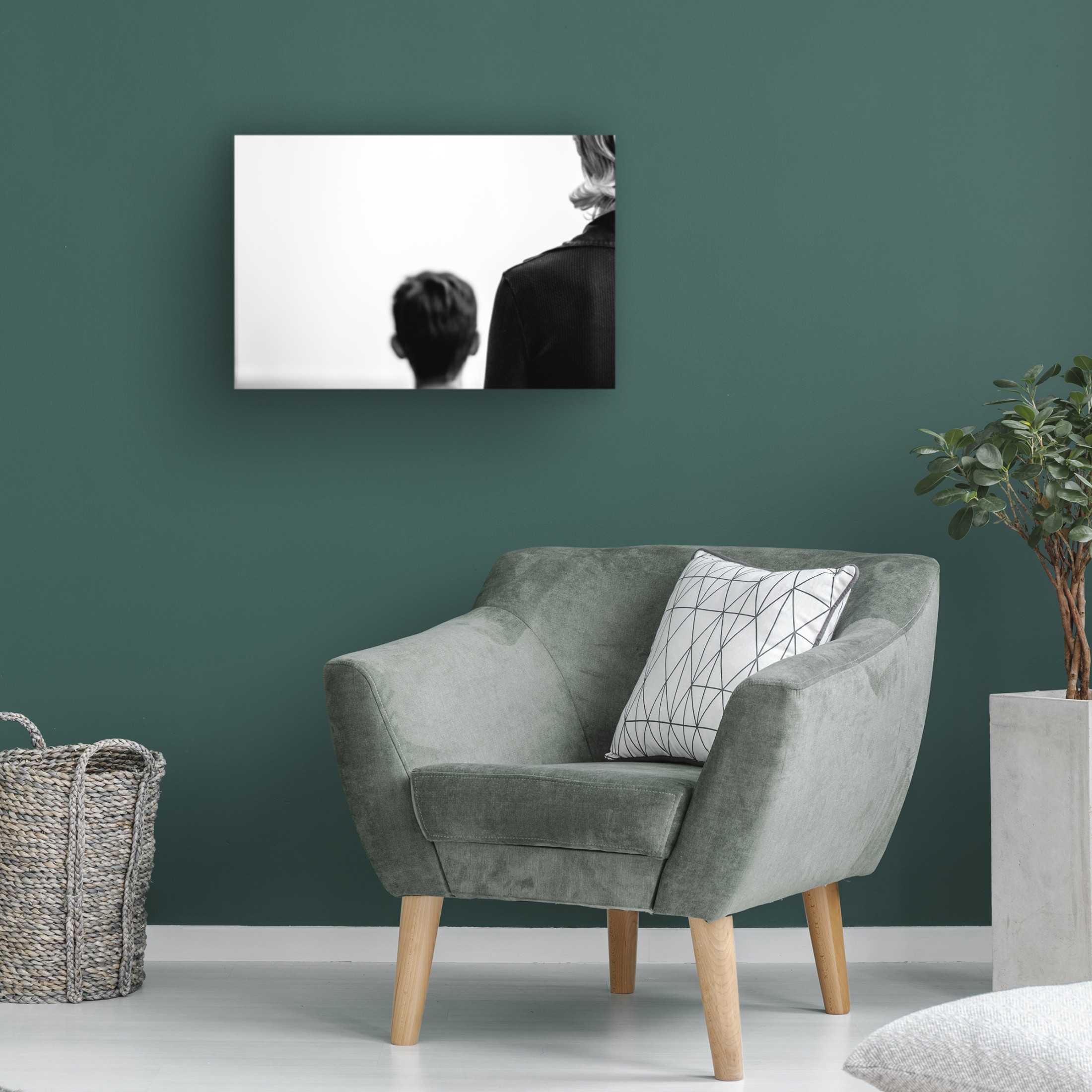 Canvas Wall Art - Flavio Petrone 'Mother And Son ' Wall Art for Living Room, Bedroom, or Office D?cor by Trademark Fine Art - 47 x 30 Inches