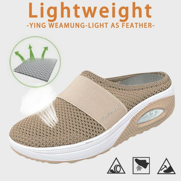 Hoomall Femme Chaussures De Marche Orthopédiques à Enfiler Avec Coussin