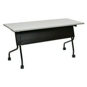 Office Star Products Training Table 5' 60 X 24 Grey Top Black Frame Kd