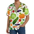 thumbnail image 3 of Fotbe Vegetables2 print Short Sleeve Button Down Shirts for Men Casual Summer Beach Wrinkle Free Shirt-4X-Large, 3 of 7