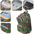 thumbnail image 4 of Football Field Green Pattern Backpack for School, Cute School Bag with Adjustable Shoulder Straps and Padded Back, 16.9"x12.6"x5.9", 4 of 5