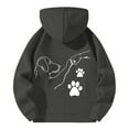 thumbnail image 5 of Valora Men Winter Outfit Casual Hoodie with Cute Puppy Print for Everyday Comfort – Loose Fit Pullover Sweatshirt for Autumn Winter Fashion Grey XL, 5 of 5