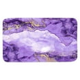 thumbnail image 2 of Purple Gold Marble Rugs Mats, Abstract Modern Colourful Ink Paint Veins Texture Crack Bathroom Mat, Flannel Kitchen Bedroom Floor Mat Decor Room, 19X31in, 2 of 4