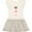 Natural with Stripes, variant on Inktastic Ballerina with Two Buns Girls Toddler Dress