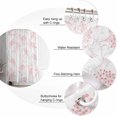 thumbnail image 5 of Shower Curtain Floral Plant Fruit Shower Curtains for Bathroom Decor Pink Shower Curtain Sets with Hooks Waterproof Fabric Bath Curtain Standard 72" X 72", 5 of 6