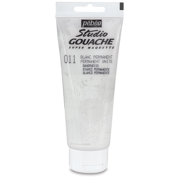Pebeo Studio Gouache - Permanent White, 100 ml Tube