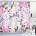 thumbnail image 1 of Ambesonne Shabby Flora Shower Curtain, Bride Hydrangeas, 69"Wx70"L, Purple and Pale Pink, 1 of 3