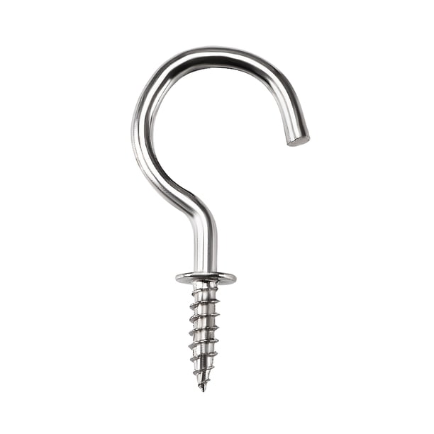 Ganchos de ojo de tornillo pequeños Uxcell de 1.5" con tornillos autorroscantes de acero al carbono plateado 20 piezas