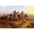 thumbnail image 3 of Russell, Charles Marion 14x11 Black Modern Framed Museum Art Print Titled - Indian Women Moving, 3 of 5