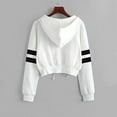 thumbnail image 3 of HSHDLDF Women's Striped Zip up Long Sleeve Crop Top Hoodies Casual Drawstring Sweaters Jacket Cropped Sweatshirt Shirt, 3 of 4