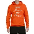 thumbnail image 2 of Wild Bobby I Love Jesus and Naps Inspirational/Christian Unisex Graphic Hoodie Sweatshirt, Orange, Small, 2 of 5