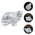 thumbnail image 3 of Glass Turtle Figurine Desktop Turtle Ornament Glass Turtle Statue Decorative Transparent Turtle Decor, 3 of 9