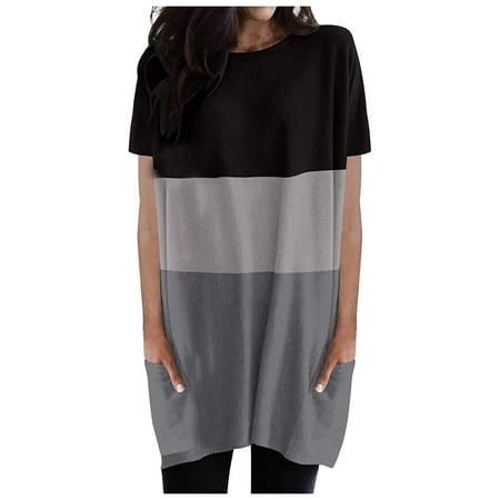 

Dress for Women 2022 Sweater Dress Women s Short Sleeve Lightweight Leisure Loose Long Tunic Dress with Pockets Maxi Dress for Women Summer Dresses Long Sleeve Dress Clearance 2023 Gray S