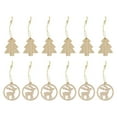 thumbnail image 1 of Adornos de madera Zulema Piezas de madera de Navidad Ciervos, 1 of 7