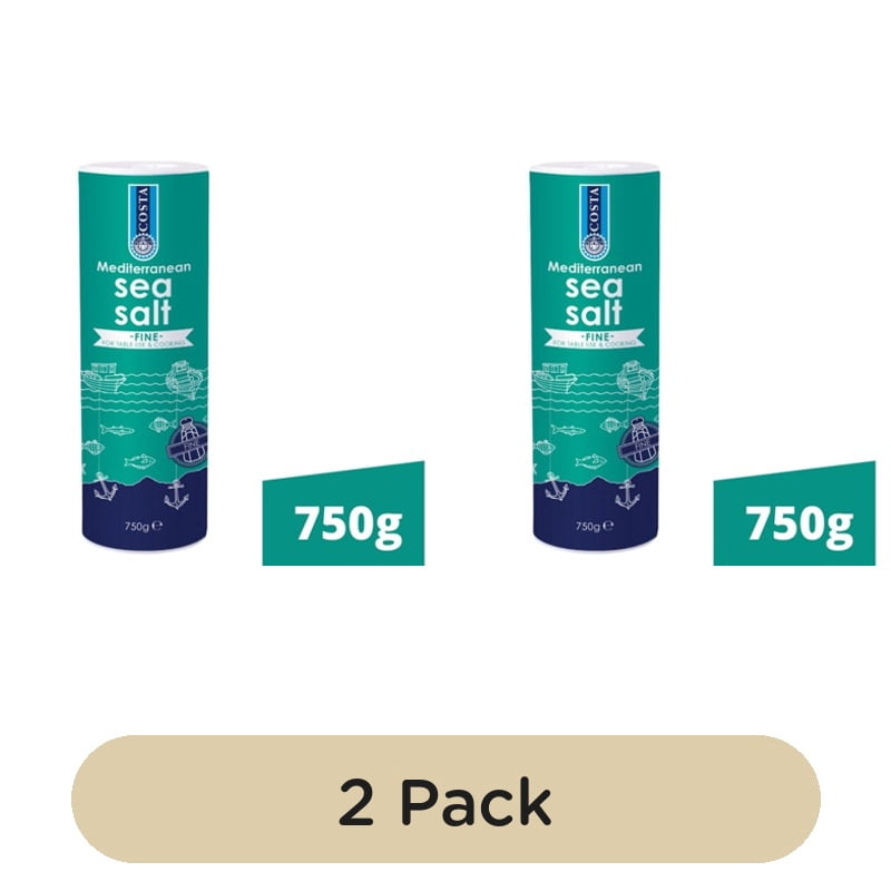 Costa Fine Sea Salt 750g, British Import (Pack of 2)