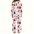 thumbnail image 5 of Womens Christmas Pajamas Set Long Sleeve Crewneck Top and Drawstring Pants Casual Sleepwear 2-Piece Holiday Lounge Homewear Outfits, 5 of 5