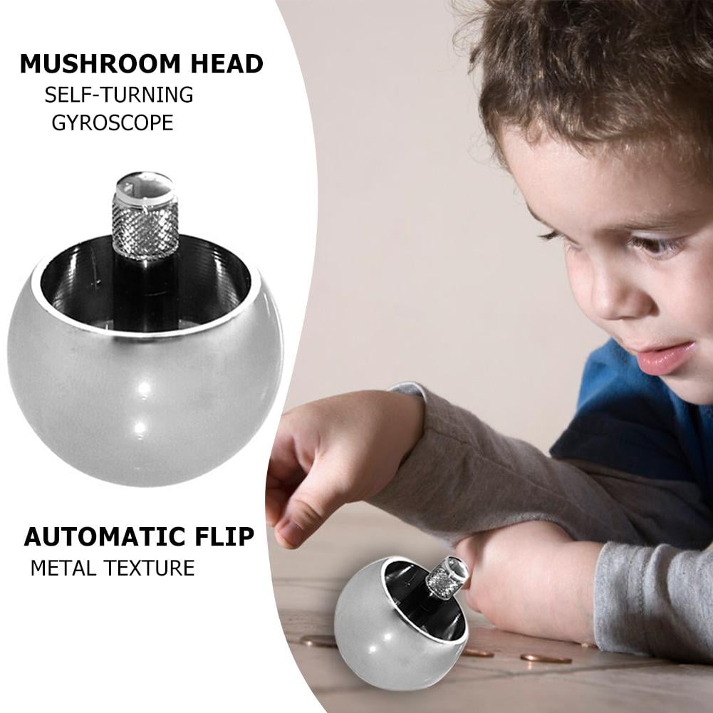 Metal Flip Over Top Gyro Spinning Top Toys Kids Educational Toy Gifts 