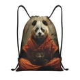 thumbnail image 1 of Saiise Jungle Meditating Panda Pattern Sports Drawstring Backpack - String Swim Gym Bag with Wet Proof Pocket for Women&Men-Small, 1 of 6