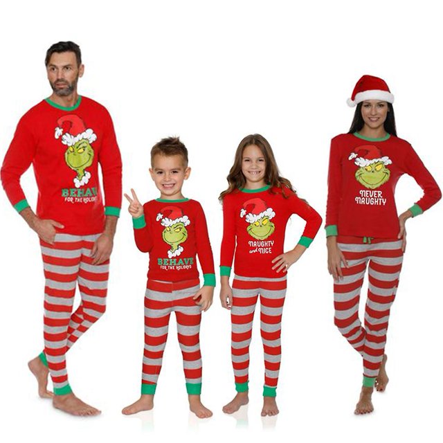 Ensemble de Pyjamas de Noël pour Hommes, Femmes et Enfants