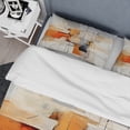 thumbnail image 4 of Designart "Orange Grey Line Art modern Expressionism" Abstract Bedding Covert Set - Line Art Orange Modern Bed Set With 2 Shams, 4 of 6