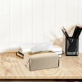 thumbnail image 4 of Funda decorativa moderna para caja de pañuelos, cubierta de piel sintética reforzada con tablero de fibra de alta densidad para un almacenamiento elegante y un fácil reemplazo en el tocador del baño, 4 of 5