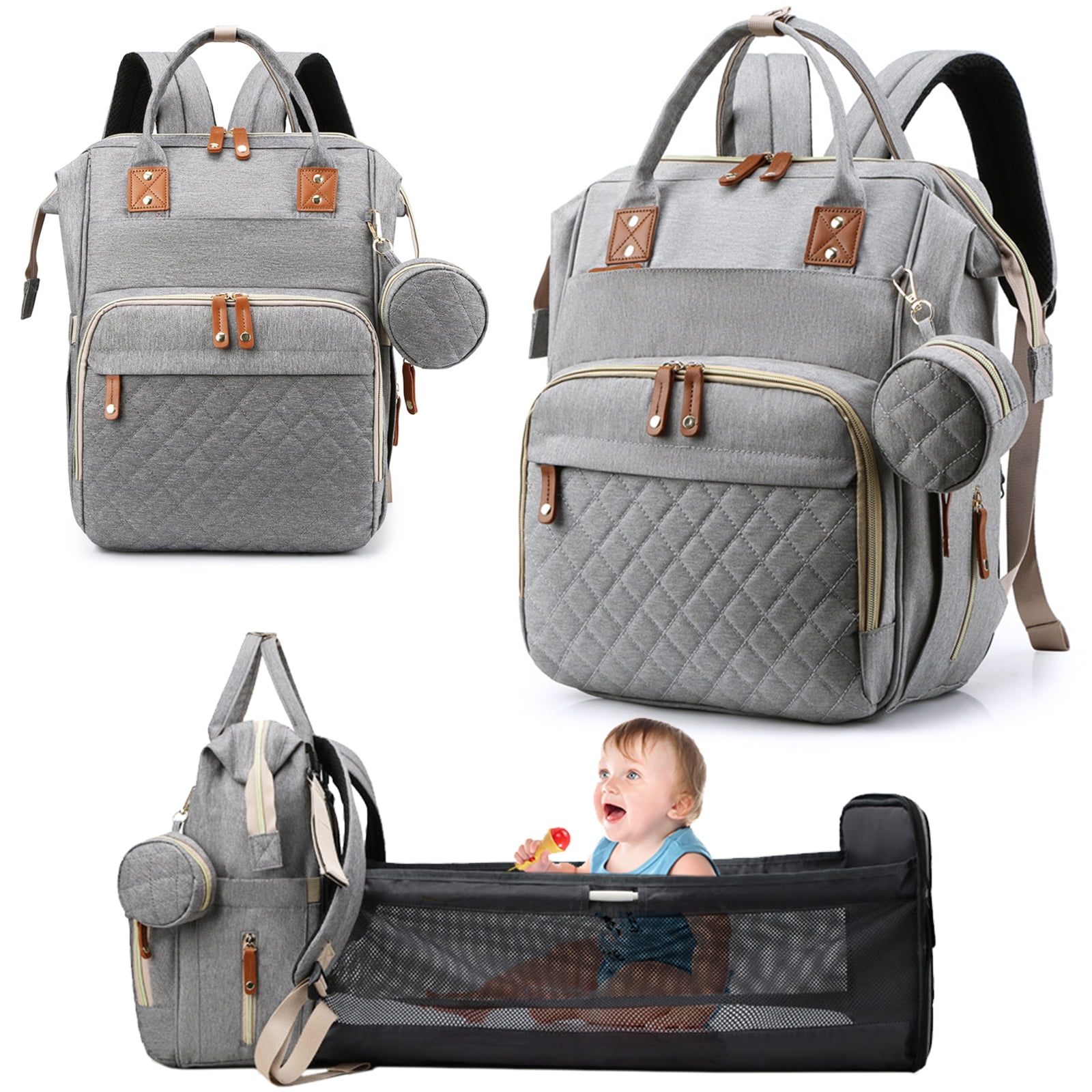 IsEasy Diaper Bag Backpack, Multifunction Travel Back Pack Maternity ...