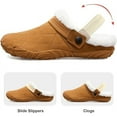 thumbnail image 5 of L-RUN Womens Mens Furry Slides House Slippers Fuzzy Fluffy Memory Foam Bedroom Slippers Clogs, 5 of 6