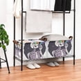 thumbnail image 3 of Yayeee Foldable Storage Basket for Shelves with Handles Set of 2 Waterproof Cloth Bins, White Skeleton, 3 of 7