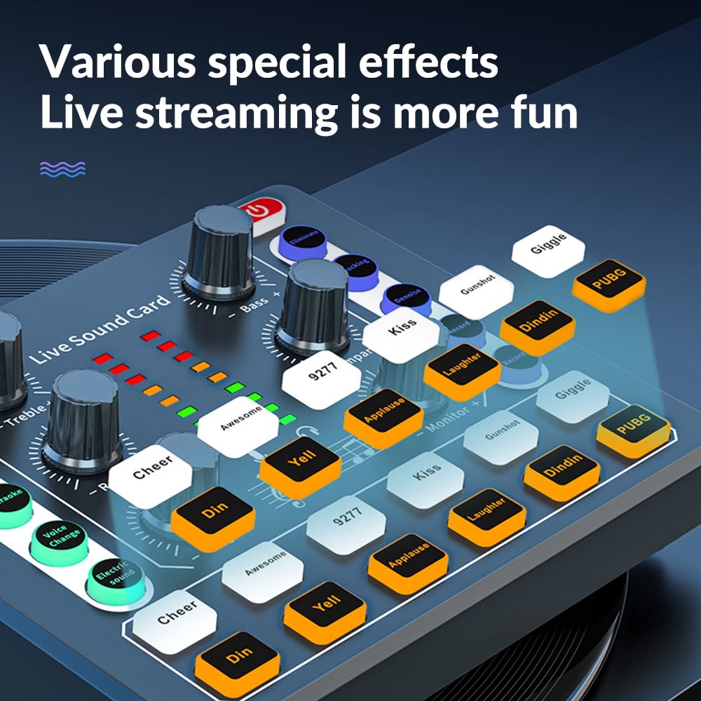 Podcast Equipment Bundle, Recording Studio Package Perfect for Recording, Broadcasting, Live Streaming, M8 Voice Changer with BM-800 Microphone, Black