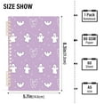 thumbnail image 2 of Wirebound Notebook Hardcover Spiral Notebooks Purple Bows and Bats, 60 Pages, 80 GSM, 5.7 x 8.3in 2PCS, 2 of 7