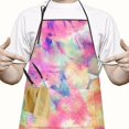 thumbnail image 2 of Colorful Tie Dye Pattern Apron-Garden Aprons for Women with Pockets-Cotton Linen Waterproof Kitchen Cooking Gardening Aprons Adjustable for Kitchen,Cooking,BBQ and Salon 33x27 Inch, 2 of 7