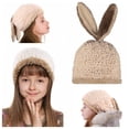 thumbnail image 3 of Kids Winter Hat Rabbit Ear Breathable Warm Soft Kids Knit Hat Toddler Beanie Hat, 3 of 10