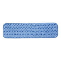 Rubbermaid Commercial Microfiber Wet Room Pad Split Nylon/Polyester Blend 18" Blue 12/Carton