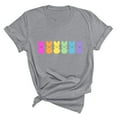 thumbnail image 1 of Plebaso T-Shirts de Pâques pour Femmes Manches Courtes Imprimés Graphiques Hauts Été Décontractés Amples, 1 of 6