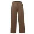 thumbnail image 5 of UDAUDU Womens Fleece Sweatpants Wide Leg Sweat Pants Fall Winter Baggy Drawstring High Waist Pant with Pockets XL, 5 of 8