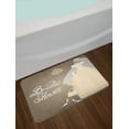 thumbnail image 2 of Bridal Shower Bath Mat, Bride Party Wedding Dress Romantic Letterings Design Print, Non-Slip Plush Mat Bathroom Kitchen Laundry Room Decor, 29.5 X 17.5 Inches, Grey White and Pale Brown, Ambesonne, 2 of 2