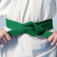 thumbnail image 5 of Uxcell Taekwondo Colored Ranking Belt 1.6"x11.2Ft 3.4m, Cotton Martial Arts Judo Karate Belt, Green, 5 of 5