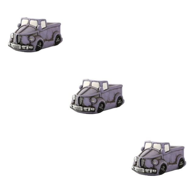 kurtrusly Small Planter Pots Durable And Stylish Addition To Any Space Easy To Maintain Cars Style Flower Pot purple car 3Set