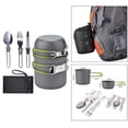 thumbnail image 3 of Kit de utensilios de cocina para acampar 5 piezas Mochilero Senderismo Vajilla Olla Sartén Tazón, Pesca al aire libre Cocinar Cubiertos plegables Tene Verde Macarena Utensilios de cocina al aire libre, 3 of 8