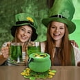 thumbnail image 5 of 4E's Novelty 5" St. Patrick's Day Pot of Gold with 100 Coins - Green Plastic Cauldron Bucket, 5 of 8