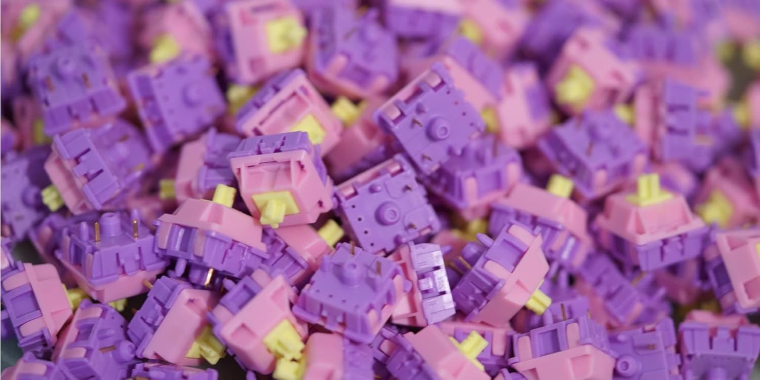 C³ Equalz x TKC Banana Split 62g Linear Switches for Custom Gaming Mechanical Keyboards (Banana split, 90 switches)
