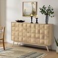 thumbnail image 2 of 53" Buffet Sideboard 3 Doors Storge Accent Cabinet with Adjustable Shelves and Drawer Oak, 2 of 9