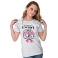 thumbnail image 4 of Cowboys Make Me Flirt Funny Cowgirl Womens Fitted Plus Size Graphic Tee Brisco Brands 2X, 4 of 4