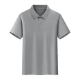 thumbnail image 4 of Tsesme 3 Pack Boys Button Short Sleeve Shirts, Kids Basic Collared Uniform Tops, Breathable Casual Back to School Tops 3T, 4 of 9