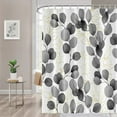 thumbnail image 2 of Black Eucalyptus Shower Curtain, Abstract Black and Gold Spring Botanical Shower Curtain Set with Hooks Waterproof Fabric Watercolor Plant Leaves Bathroom Decor, 72x72 Inch, 2 of 6