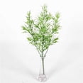 thumbnail image 2 of Naiovety 5 tenedores, hojas de crisantemo artificiales rurales, hierba, planta en maceta, flores falsas, bonsái, maceta, decoración de boda Artificial Plantas Artificiales blanco Naiovety HA6744-06B, 2 of 6
