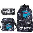 thumbnail image 4 of Mr Beast Backpack Boys Girls Teens Back to School Bags Kids Mr Beast Rucksack shoulder Bagpack Travel Knapsack Mochila 3 Pcs/set, 4 of 4