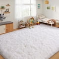 thumbnail image 5 of Janvonne 8x10 Red Fluffy Shag Area Rug, Ultra Soft Plush Fuzzy Shaggy Carpet for Living Room Bedroom, Non-Slip Floor Rug for Kids Girls Room Nursery, Cozy Indoor Home Decor, 5 of 8