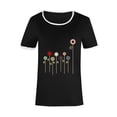 thumbnail image 3 of Babysbule Women's Tops Woman Colour Flower Print Short Sleeve Round Neck Casual Loose Tops Short Sleeve, 3 of 4