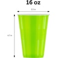 thumbnail image 2 of Vasos verdes para fiestas DecorRack de 80 unidades, 16 oz, sin BPA, perfectos para cumpleaños, picnics y eventos en interiores y exteriores. Apilables, reutilizables y desechables (paquete de 80)., 2 of 6